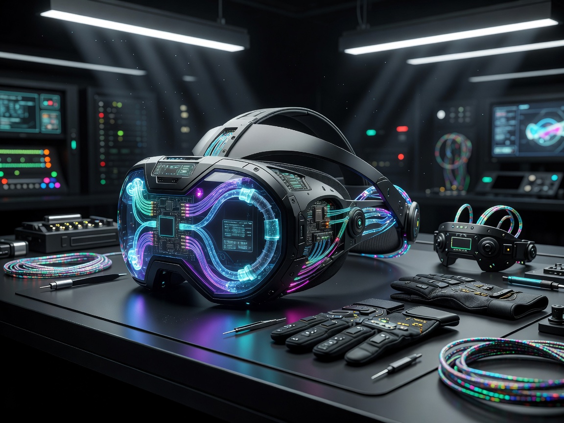 Virtual Reality Cyberpunk Neon City Concept Design